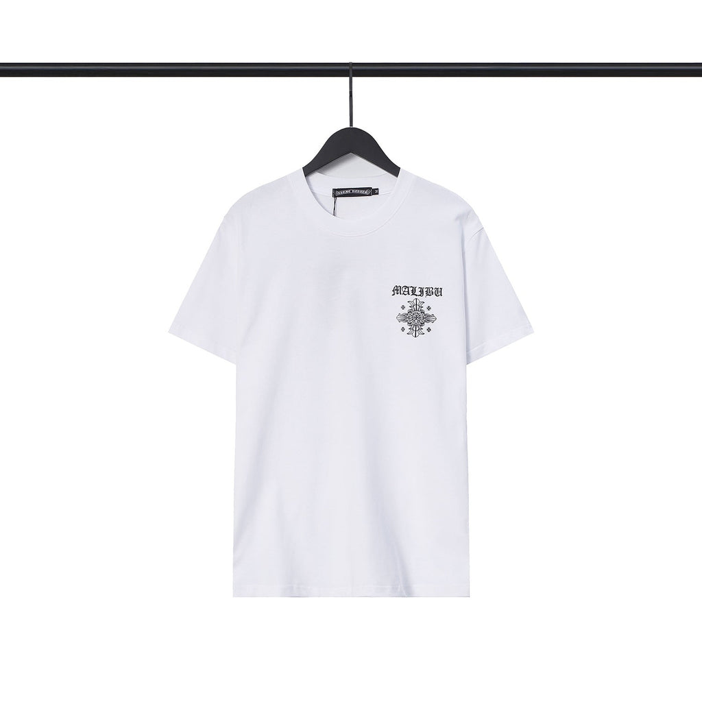 CHH Chrome Heart T Shirts Sanskrit Cross Horseshoe Letter Flower Short Sleeve T-Shirt